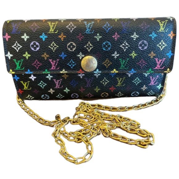 Louis Vuitton SARAH Black and Multicolor Monogram Wallet - Picture 2 of 16